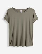 T-Shirt - Viskose-Mix - gr&uuml;n