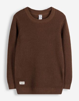Pullover - Baumwolle - Dunkelbraun