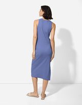 Midi haljina - Bočni prorez - svetlo-plava