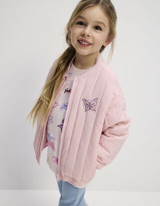 Jacke - Stickereien - rosa
