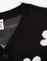 Kardiganas - Ištisinis raštas - juodas