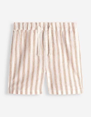 Shorts - Leinen-Mix - wei&szlig;