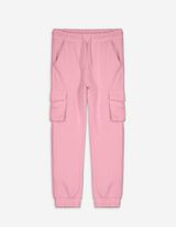 Pantaloni jogging - Buzunare patch - Roz