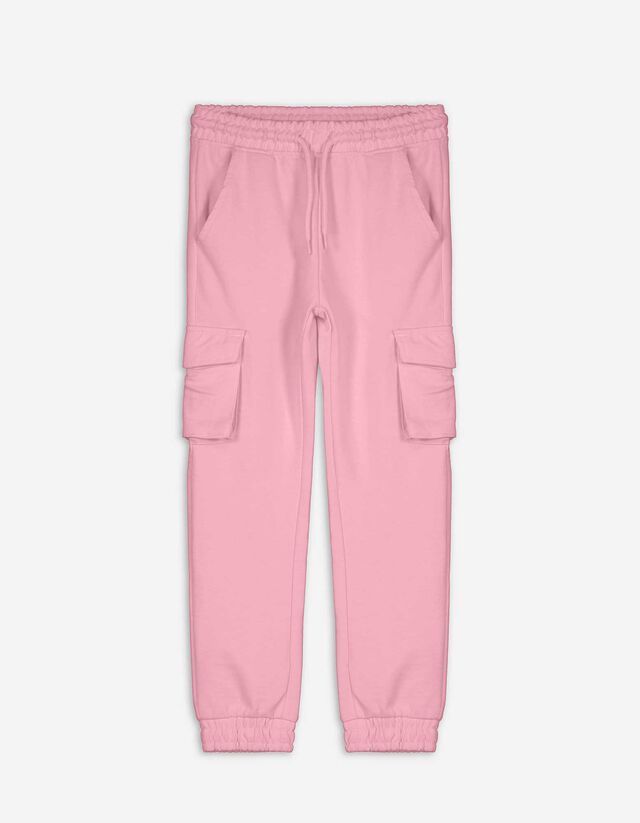 Pantaloni jogging - Buzunare patch - Roz