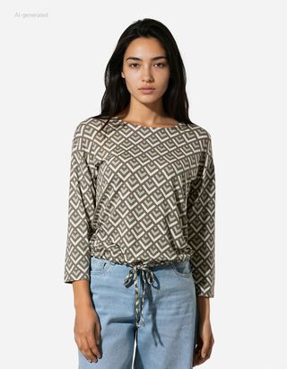 Shirt - Knotendetail - dunkelgr&uuml;n