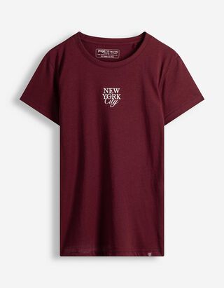 T-Shirt - Schriftzug - Beere