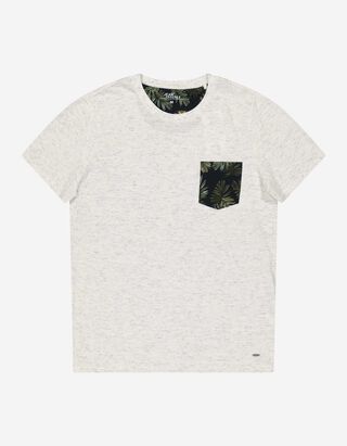 T-shirt - Poche-poitrine - blanc