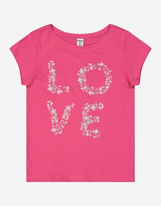 T-shirt - Glitterprint - pink