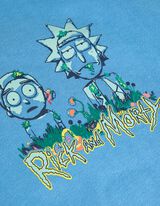bluza z kapturem - Rick and Morty - niebieski