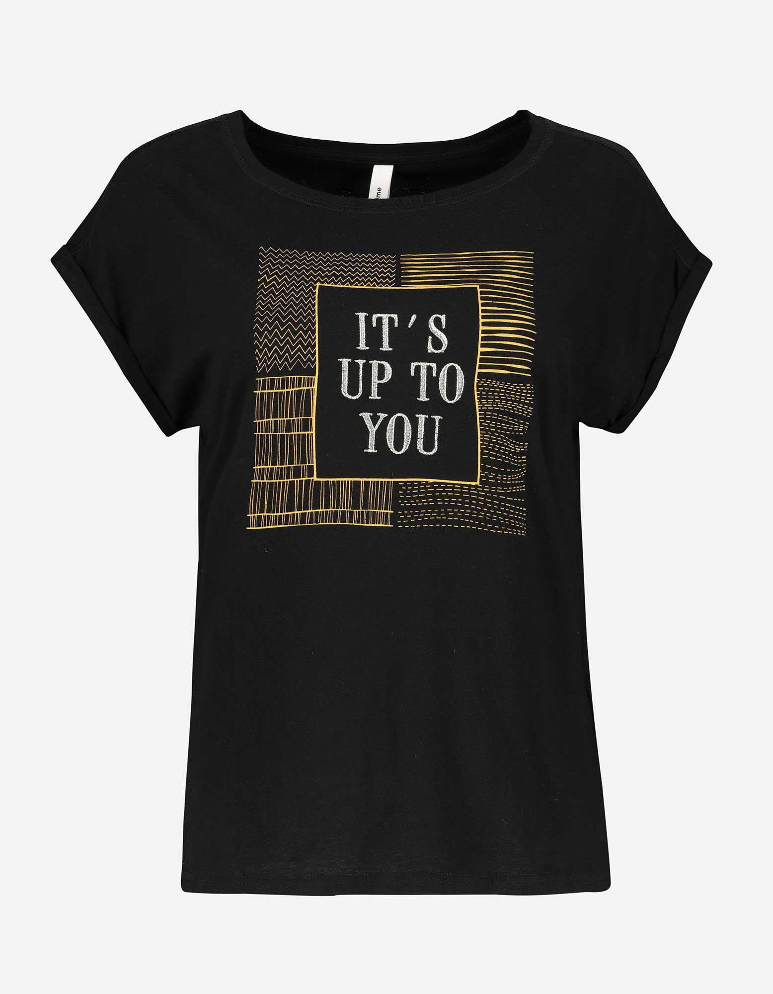 T-shirt - Message imprim&eacute; - Noir