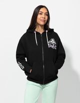 Sweatjacke - R&uuml;ckenprint - schwarz