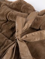 Prsluk - Umjetno krzno - tamno smedja