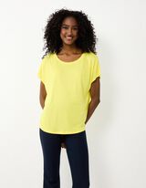 T-shirt - Ademend - geel
