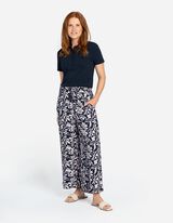 Pantaloni palazzo - LENZING&trade; ECOVERO&trade; - Albastru inchis