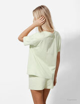 Set pijama alcătuit din bluză și pantaloni - Imprimeu Disney - Albastru deschis