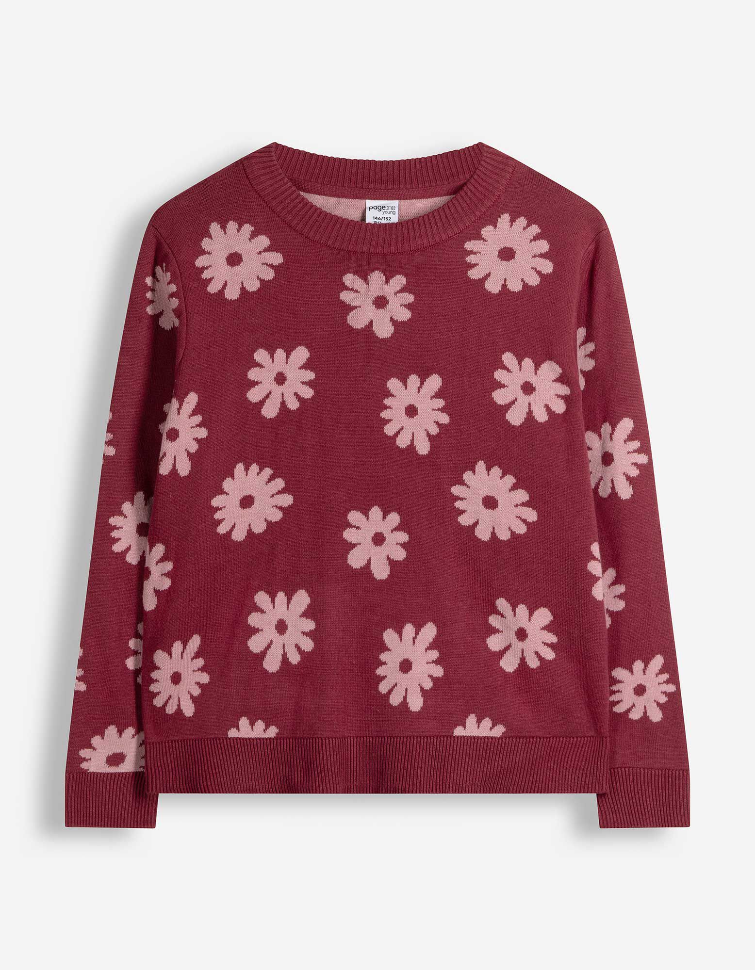 Strickpullover - Strick - Dunkelrot