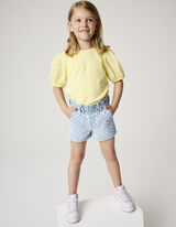 Pantaloncini - Stampa laser - celeste