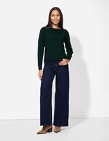 Strickpullover - Rundhals-Ausschnitt - gr&uuml;n