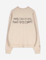Sweatshirt - Print - beige