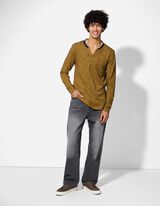 Tričko s dlouhým rukávem - Dvouvrstvý vzhled - zluta