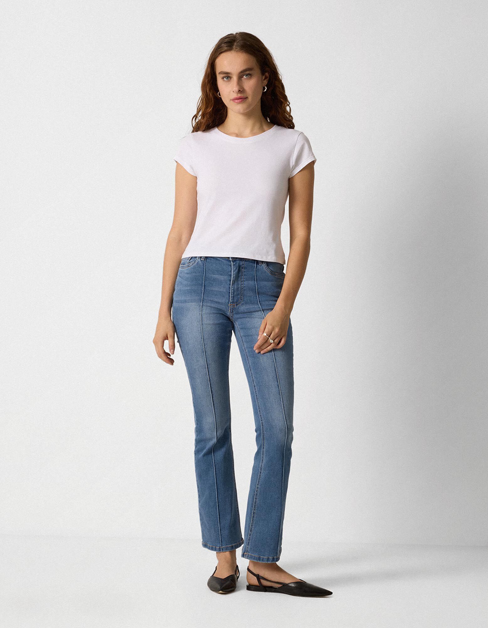 Dž&iacute;nsy - Bootcut Fit - modra
