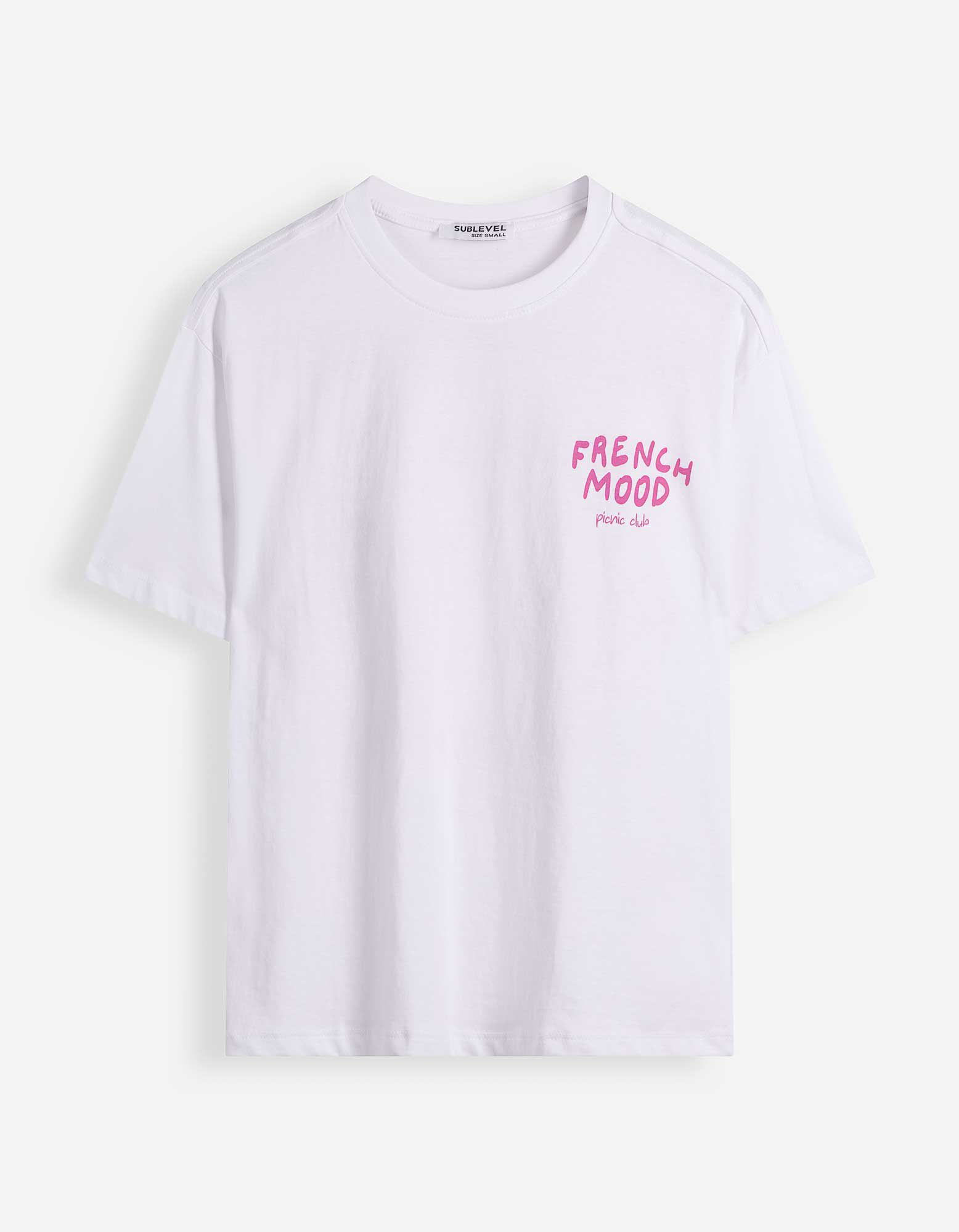 T-Shirt - Print - Wei&szlig;