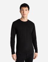 Hosszú ujjú felső - Kerek nyakkivágás - fekete