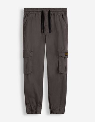 Jogpants - Aufgesetze Taschen - Dunkelgrau