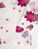 Marškinėliai ilgomis rankovėmis - Gėlių raštai - baltas