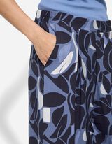Pantaloni a palazzo - Stampa allover - blu