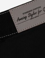 Cargohose - Kontrastnähte - schwarz