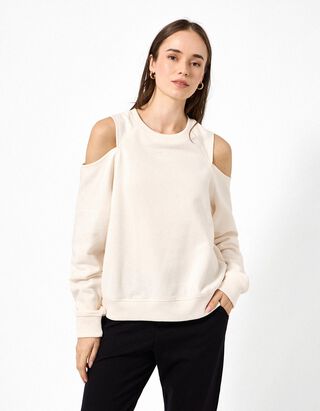 Sweatshirt - Cut-Outs - Hellgelb