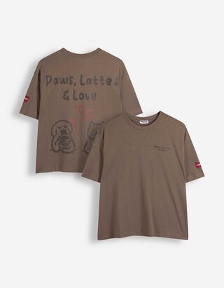 T-Shirt - Tiermotiv - Braun