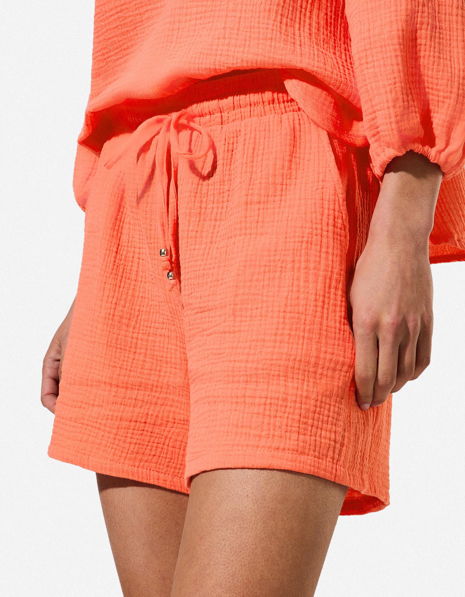 Shorts - Musselin - Orange