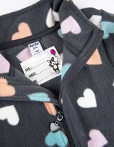 Džemper od flisa - Šareni print - tamno-siva