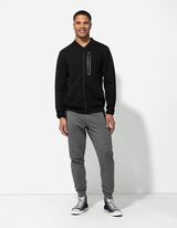 Felpa aperta - Percentuale di viscosa - nero