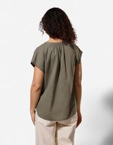 Blusenshirt - einfarbig - gr&uuml;n