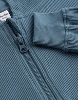 Veste molletonn&eacute;e - Structure gaufr&eacute;e - Bleu