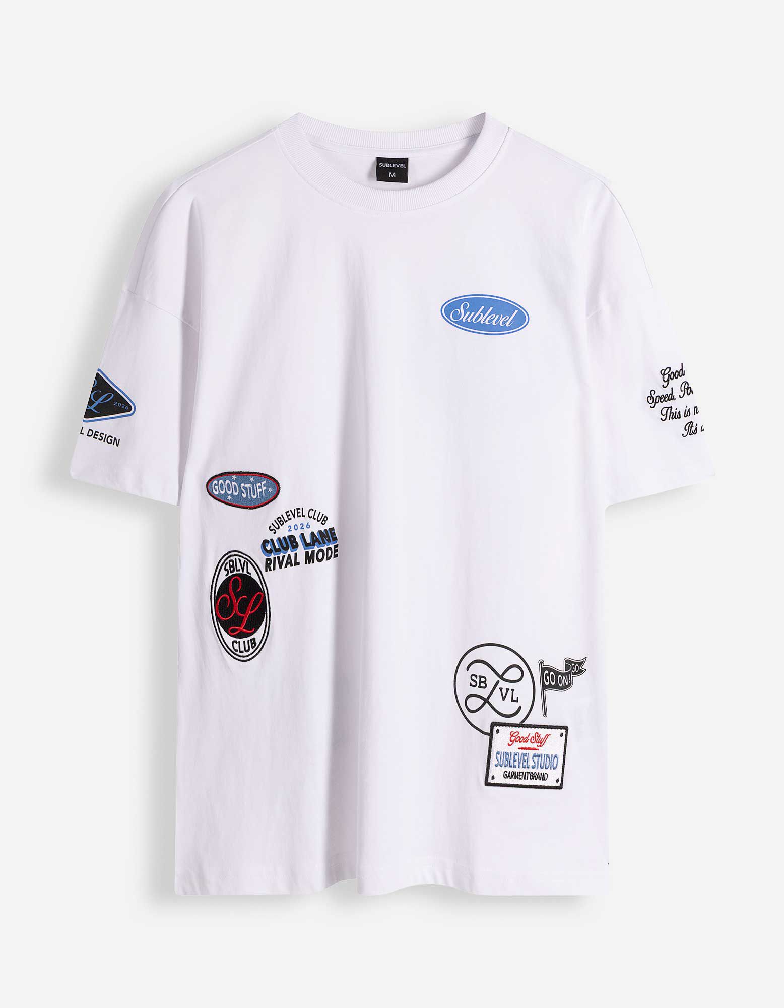 T-Shirt - Allover-Print - wei&szlig;