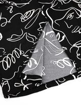 Midi haljina - Izgled na preklop - crno