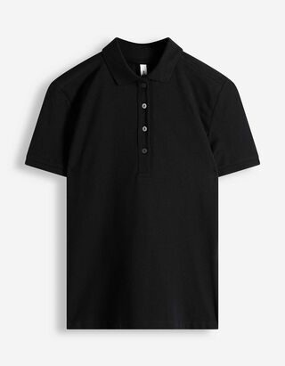 Poloshirt - Polokragen - Schwarz