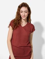 Strickshirt - Viskose-Mix - dunkelrot