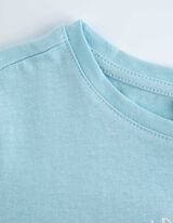 T-shirt - Glitterprint - lichtblauw