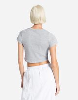 Cropped Shirt - Stickereien