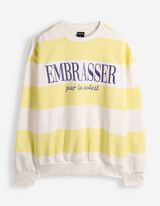 Sweatshirt - Messageprint - Gelb