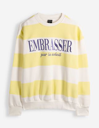 Sweatshirt - Messageprint - Gelb