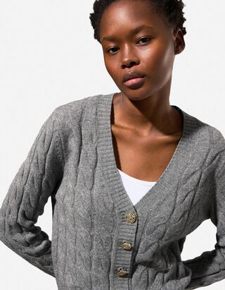 Cardigan - Strick - dunkelgrau