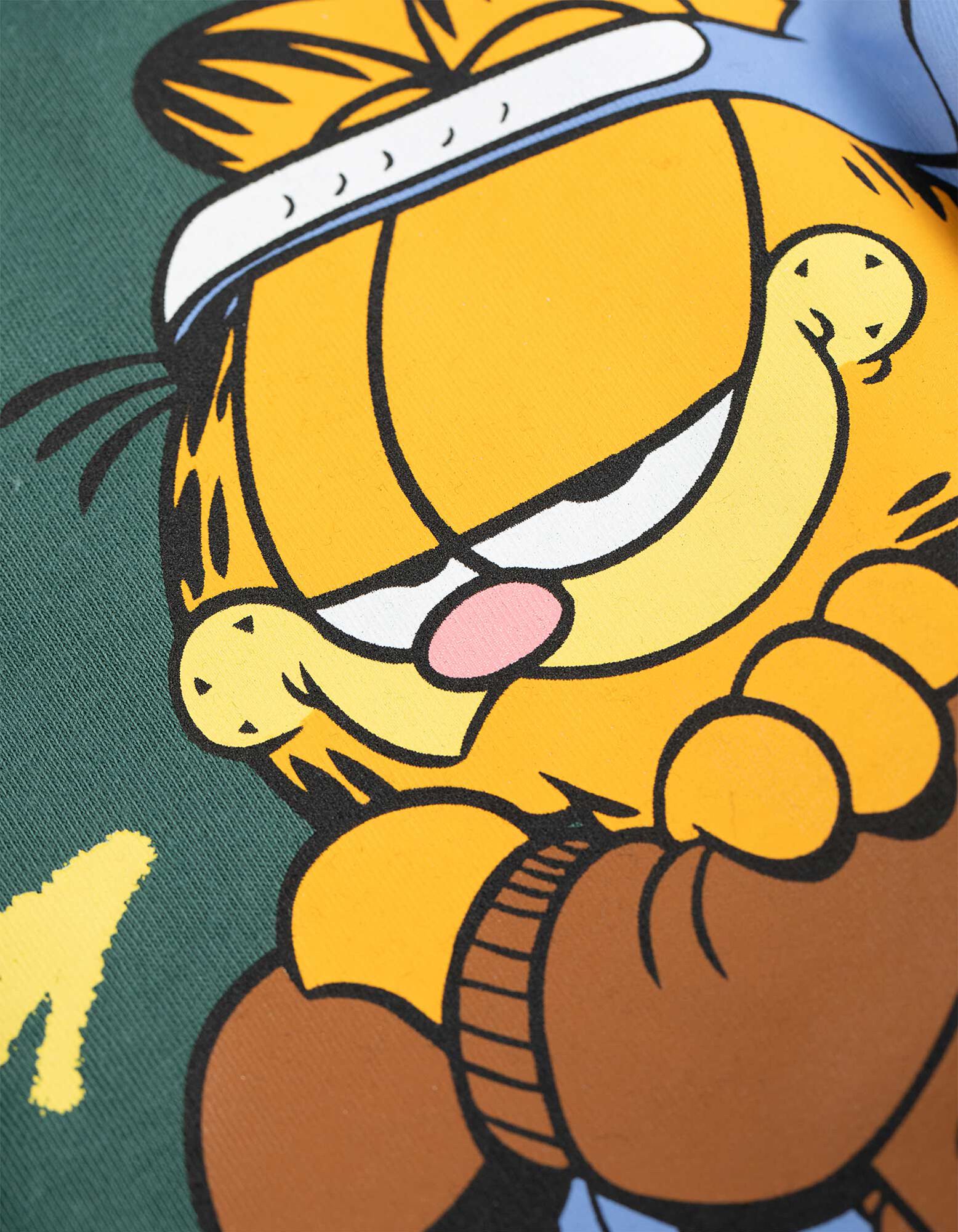 Longsleeve - Garfield - Donkergroen