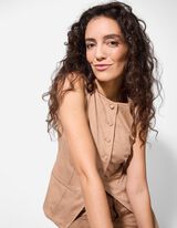 Gilet - Imitazione di camoscio - marrone