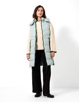 Gilet lungo - Cappuccio staccabile - Menta